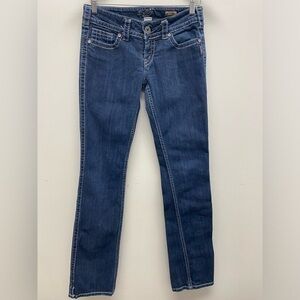 4 for $25 💜 Silver Jeans Mckenzie Baby Boot Cut Straight Leg Denim Size 29 / 36